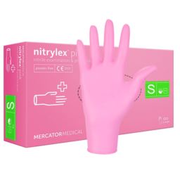 Rękawice nitrylowe Nitrylex pink różowe S 100 szt
