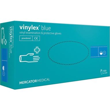 Rękawice winylowe niebieskie Vinylex L 100 szt