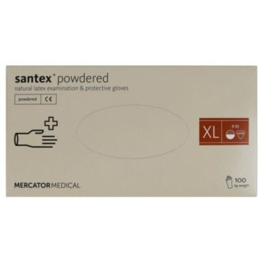 Rękawice lateksowe santex® powdered XL 100 szt