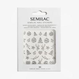 05 Semilac Nail Stickers Xmas Theme Silver