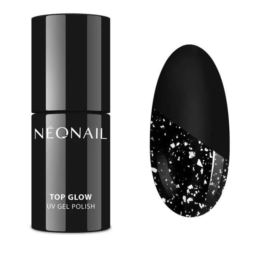 NeoNail Top hybrydowy Top Glow Silver Flakes 7,2ml