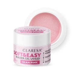 CLARESA Żel budujący SOFT&EASY glam pink 12 g