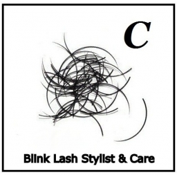 Rzęsy Jedwabne  Blink Lash Stylist & Care. Profil C. Grubość 0,25. Długość 10 mm