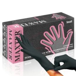Rękawice nitrylowe Maxter czarne L 100 szt