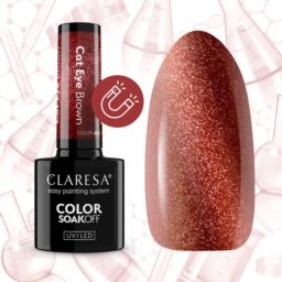 Claresa Lakier hybrydowy CAT EYE BROWN 5 g