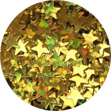 Gwiazdki złoty hologram 3 mm