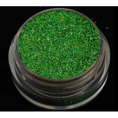 Brokat Zielony Hologram 0.2 mm. Pojemność Słoiczka 5 ml.
