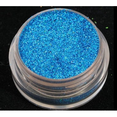 Brokat Niebieski Hologram 0.2 mm. Pojemność Słoiczka 5 ml.